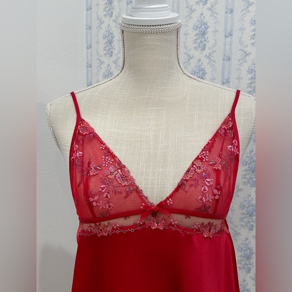 Victoria's Secret Christmas edition Red slip dress - Picture 2 of 5